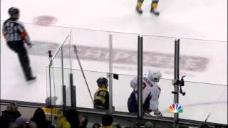 Patrice Bergeron crushing Alex Ovechkin Washington Capitals vs Boston Bruins 41412 NHL Hockey [upl. by Aivek]