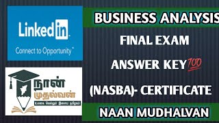 Linkedin  Business Analysis Foundation Final Answer Key  Naan Mudhalvan naanmudhalvan [upl. by Anwahsed452]