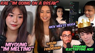 Miyoung ends stream early  Valkyrae going on break  Sykkuno ACE  Hasan on friendship [upl. by Adnilg]