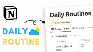 EASY Daily Routine amp Habit Tracker with Notion  Beginner Tutorial  Free Template [upl. by Nellak244]