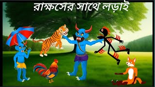 ডাকু শিয়াল ও বাঘের লড়াই  bangla cartoon rupkothar golpo daku rakkhosh [upl. by Mame]