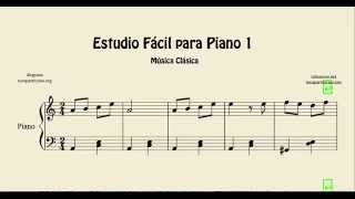 Estudio para Piano Fácil Nº 1 tocapartituras com [upl. by Catharina625]