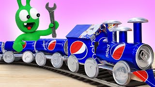 🔴 LIVE Pea Pea Making Pepsi Train Toy  cartoon fors kids [upl. by Assili]