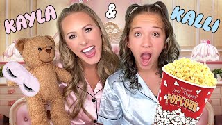 KAYLA amp KALLI OFFICIAL SLEEPOVER VLOG 🧸🍿🌙😴 HOUR LONG SPECIAL [upl. by Bascio]