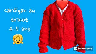 Gilet taille enfant au tricot 45 ans 👧 [upl. by Nele]