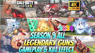 🤯Season 9 2024 All Legendary Guns Gameplay amp Kill Effect  Legendary Dark Shepherd  Codm S9 Leaks [upl. by Tosch]