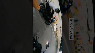 R15 v3 vs v4 drag realfoolsshorts63 dragrace race r15 yamaha bike nightride shorts [upl. by Nolahc]