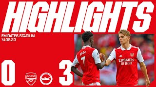 HIGHLIGHTS  Arsenal 03 Brighton amp Hove Albion  Premier League [upl. by Cherida]