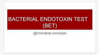 Bacterial endotoxin test Limulus amebocyte lysate test BETLAL [upl. by Harikahs936]