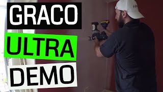 Graco Ultra Airless Sprayer Handheld  Cordless Spraying DEMO [upl. by Samara]