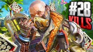 INSANE Caustic 28 KILLS and 4800 Damage Apex Legends Gameplay Season 20 [upl. by Huppert842]