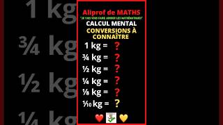 🤓 Le Guide Ultime des Conversions  De Kilogrammes en Grammes  calculmental aliprof [upl. by Aisila]