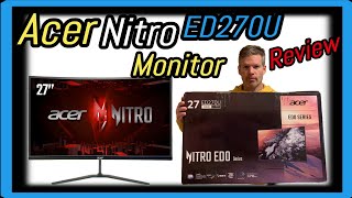 Acer Nitro ED270U Gaming Computer Monitor Review and Demo [upl. by Minny]