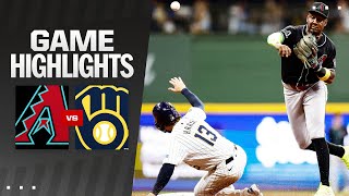 Dbacks vs Brewers Game Highlights 92124  MLB Highlights [upl. by Tower]