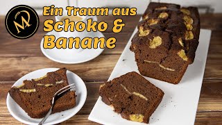 Bananensplit Kuchen  Kuchen mit Schokoladen und Bananen super schnell selber machen [upl. by Laroc90]