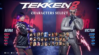 TEKKEN 8  All Character Select 4K60 [upl. by Lilian]