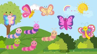 🐛 Five Little Caterpillars  Fun Kids Song 🦋 [upl. by Otrebilif]