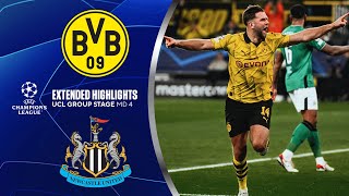 Borussia Dortmund vs Newcastle Extended Highlights  UCL Group Stage MD 4  CBS Sports Golazo [upl. by Boswell]