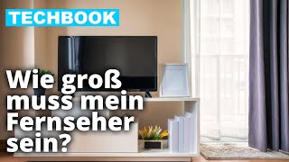 Die richtige FernseherGröße fürs Wohnzimmer finden  TECHBOOK [upl. by Godewyn]