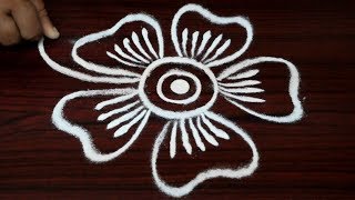 latest simple free hand rangoli designs  easy kolam with out dots  muggulu designs  rangavalli [upl. by Ydnis]