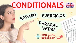 CONDICIONALES en inglés  Repaso ejercicios y phrasal verbs con PDF explicación y ejemplos [upl. by Schwarz162]