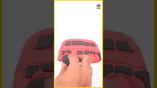 Learn How to Make a London Bus with Play Doh shorts kidstv diy [upl. by Nnazus]