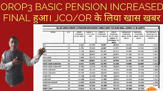 OROP3 की FINAL TABLE Pre2006 से Till date Pensioners को Basic Pension Increased बढ़कर आएगी [upl. by Court]