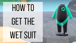 HOW TO GET A WET SUIT  Animal Crossing New Horizons Tutorial and Game Play [upl. by Ynagoham]