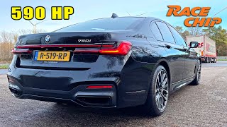 BMW 7 Series 750i G11  RACECHIP  STOCK vs TUNED  REVIEW on AUTOBAHN [upl. by Assen62]