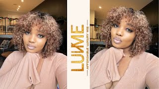 Fab Highlighted Bob Wig With Bangs LUVME HAIR [upl. by Hanae]