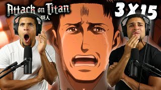 BERTHOLDT  Attack On Titan 3x15 REACTION  quotDescentquot [upl. by Corty26]