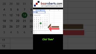 19 Add a calendar to a Sheets cell googlesheets googlesheetstips [upl. by Pickens]