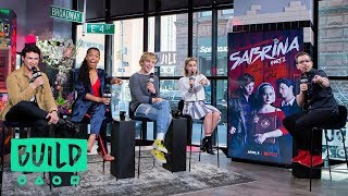 Kiernan Shipka Ross Lynch Gavin Leatherwood amp Jaz Sinclair On Season 2 Of quotChilling Adventures of [upl. by Yttap]