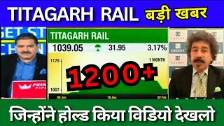 Titagarh Rail share latest news today Titagarh rail share analysis Target price 2024 [upl. by Yrolam]