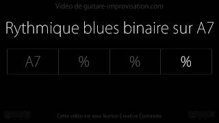 Rythmique Blues binaire sur A7  Backing Track [upl. by Viguerie542]