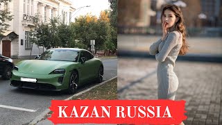 RUSSIANS PEOPLE  Walking tour in Russian city  Luxury cars [upl. by Narba]