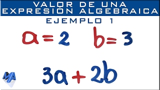 Valor numérico de expresiones algebraicas  Ejemplo 1 [upl. by Lowe334]