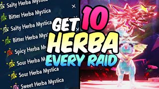 Get 10 Herba Mystica in EVERY Raid in Pokemon Scarlet Violet [upl. by Nnaeirb124]