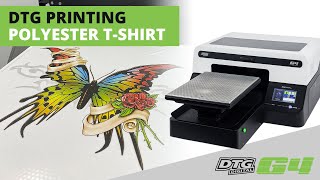 DTG Printing on Polyester TShirt [upl. by Illom140]