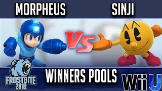 Frostbite 2018 Smash 4 Singles WINNERS POOLS  Morpheus Mega Man vs DA  Sinji Pacman [upl. by Halimaj17]