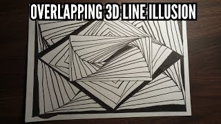 How to draw overlapping 3d line illution [upl. by Akinor370]