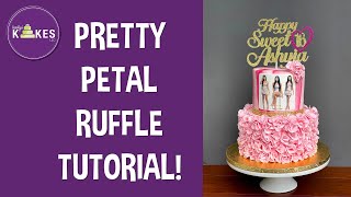 FONDANT CAKE RUFFLES  Ruffle Cake Decorating Technique [upl. by Mehetabel631]