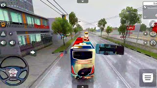 High speed bus 🛣️🚍driving Dangerous accident 😱😨 busgaming trendingvideo bussid [upl. by Suoinuj]