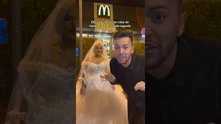 Mariana et Benoit Chevalier vont au McDo en Rode de mariée 😍😂 [upl. by Cressy]