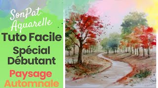 Aquarelle Facile pour Débutant  Forêt Automnale en Toute Simplicité [upl. by Hara]