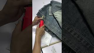 Custom Distressed Denimapparel sewing custom denimpants [upl. by Selwyn227]