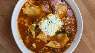 My second attempt making Lasagna Soup  MyHealthyDish [upl. by Wolfgram902]