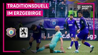 FC Erzgebirge Aue  TSV 1860 München Highlights mit LiveKommentar  3 Liga  MAGENTA SPORT [upl. by Eniarral]