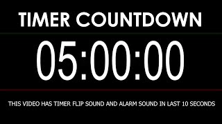 5 Hours or 300 Minutes Timer Countdown with Flip Clock Sound  Timer with Alarm timer countdown [upl. by Cheng217]