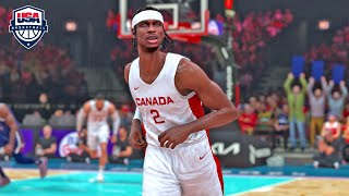 NBA 2K24 Olympics Mode  USA vs CANADA Exhibition Full Game Highlights [upl. by Enelahs918]